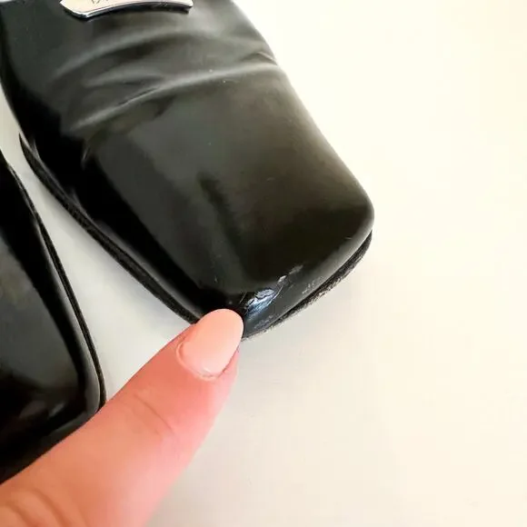 Dolce & Gabbana Italian Leather Square Toe Pumps Black - Picture 3 of 11